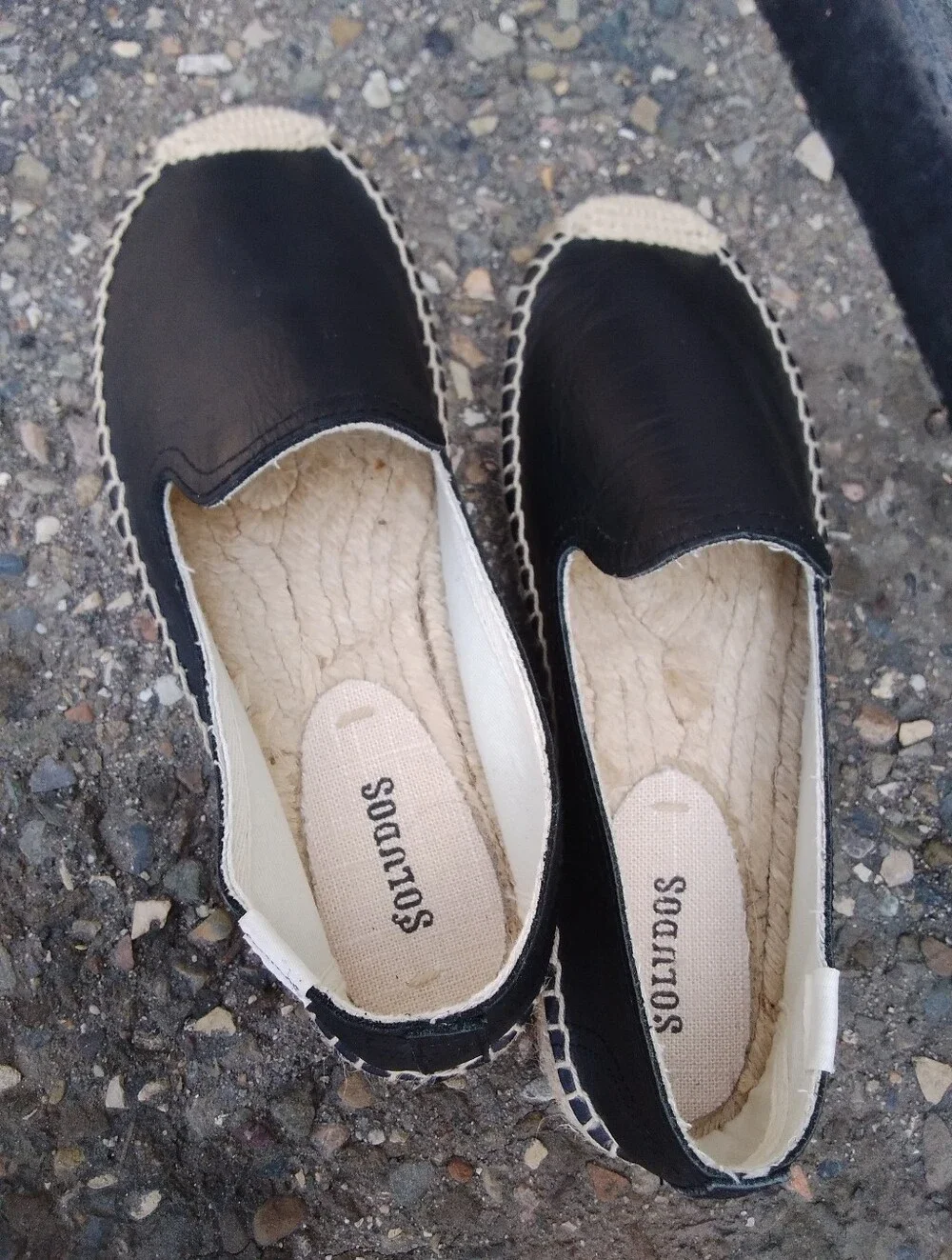 Soludos Shoe Women's Black Espadrille Slip-On Platform Anthropologie 6.5M